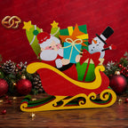 Santa Claus Sleigh SVG – 3D Layered Christmas Paper Craft Template for Cricut 1