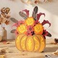 Flower Pop-Up Pumpkin Basket SVG - 3D Layered Fall & Halloween Paper Craft Template for Cricut 1