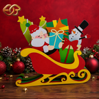 Santa Claus Sleigh SVG – 3D Layered Christmas Paper Craft Template for Cricut 1