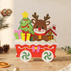 Train de Noël pop-up SVG - Modèle d'artisanat de Noël en papier 3D en couches pour Cricut