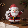 3D Santa Claus Papercraft SVG | DIY Low Poly Template