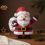 3D Santa Claus Papercraft SVG | DIY Low Poly Template