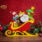 SVG Pop-up Traîneau du Père Noël - Modèle 3D de Bricolage de Noël en Papier Superposé pour Cricut 2