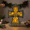 Nativity Scene Cross Box SVG for Cricut | 3D Layered SVG Paper Cut Light Box Template