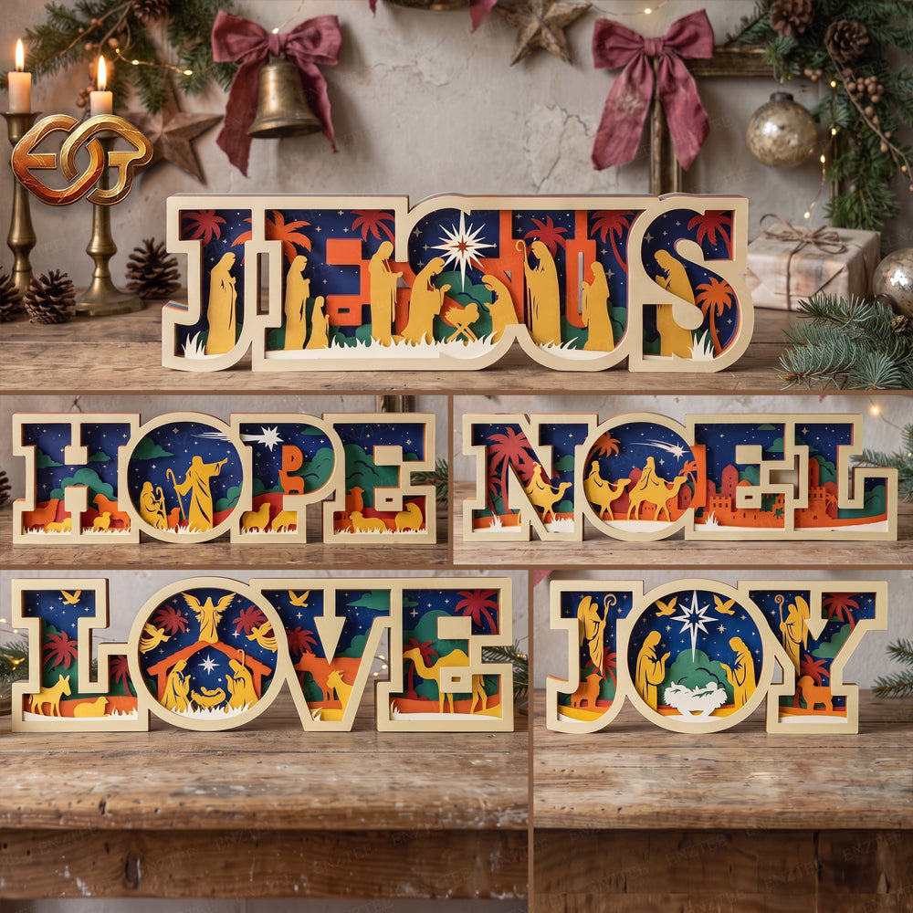 Combo 5 Nativity Scene 3D Layered SVG | Christmas Paper Cut File