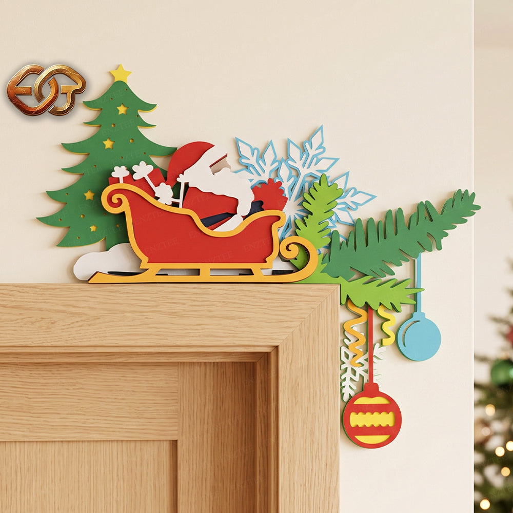 Combo 3 Christmas Door Toppers 3D Layered SVG | Christmas Paper Cut File