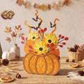 Flower Pop-Up Pumpkin Basket SVG - 3D Layered Fall & Halloween Paper Craft Template for Cricut 3