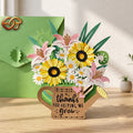 Teacher Appreciation Gift Pop-up SVG - 3D Layered Thank For Helping Me Grow Paper Craft Template for Cricut