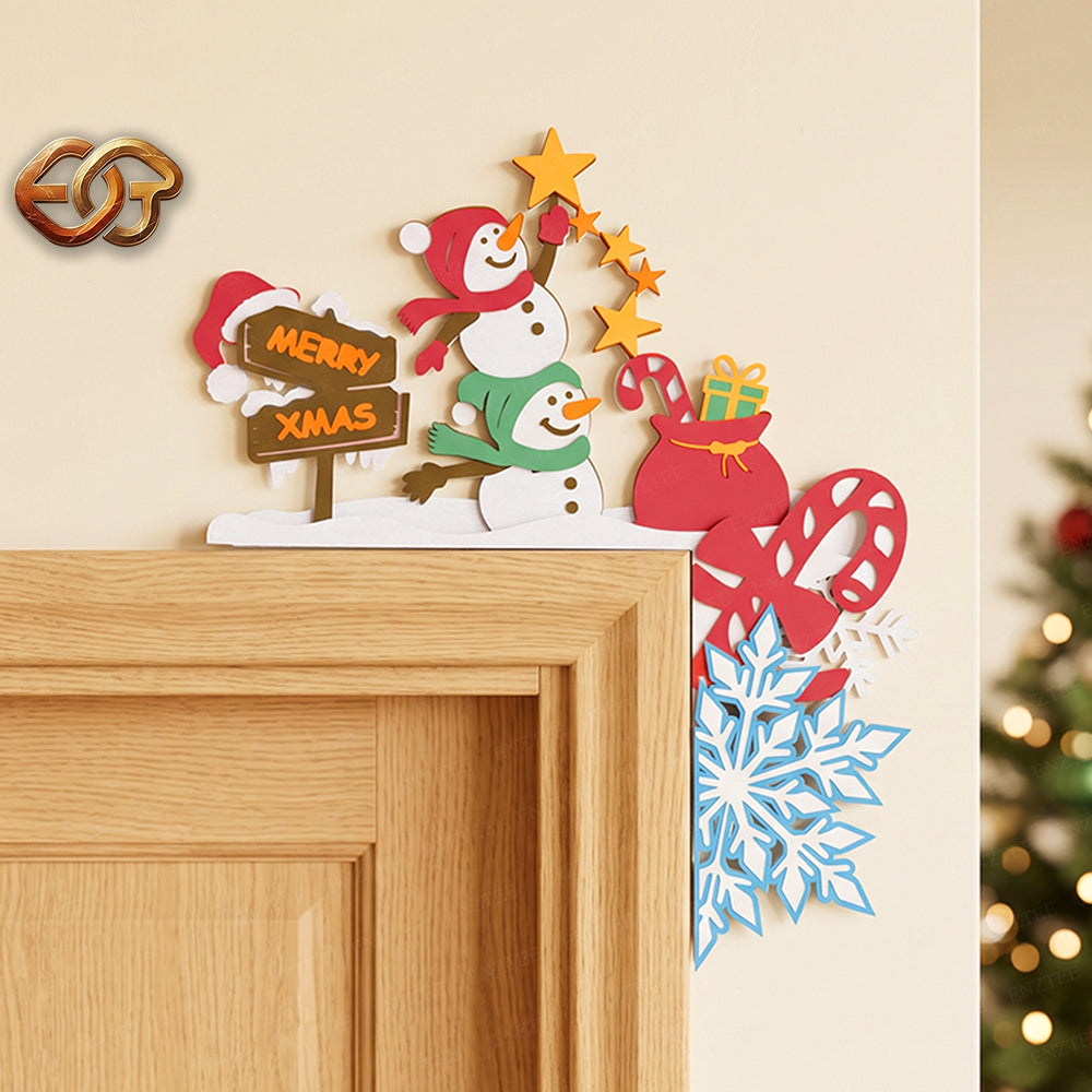 Combo 3 Christmas Door Toppers 3D Layered SVG | Christmas Paper Cut File