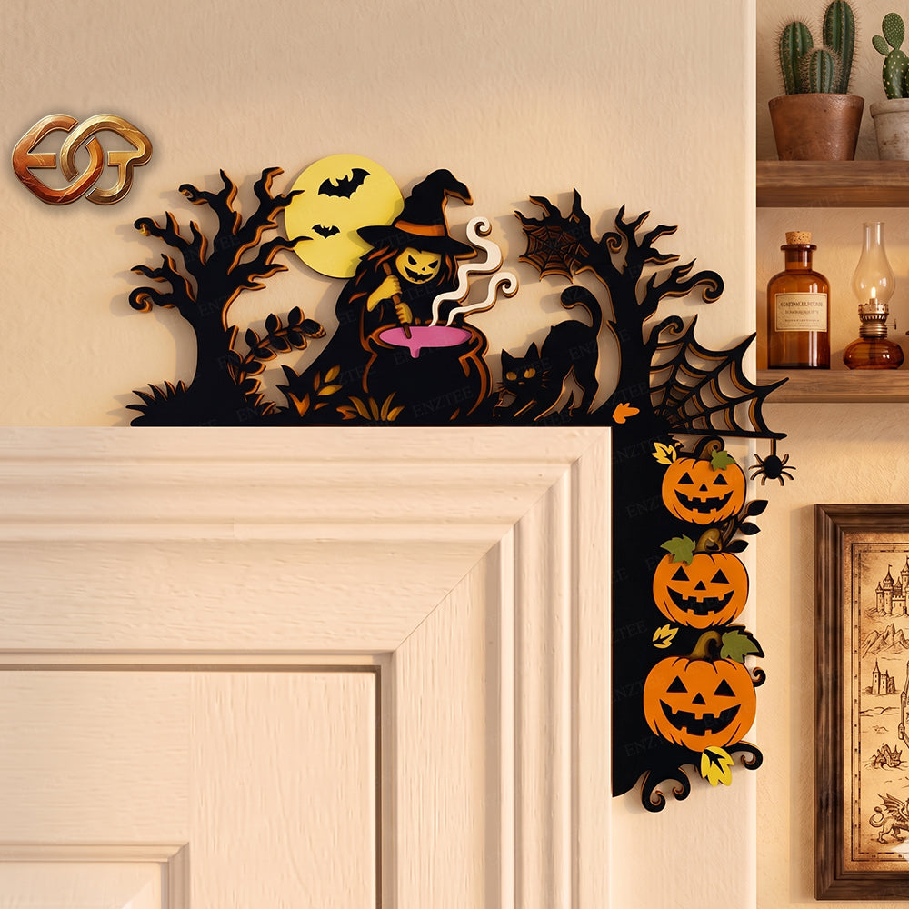 Halloween Door Toppers 3D Layered SVG | Halloween Paper Cut File 3