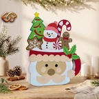 Santa Claus Pop-up Mug SVG - 3D Layered Chrismas Paper Craft Template for Cricut