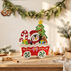 Christmas Train Pop-up SVG - 3D Layered Christmas Paper Craft Template for Cricut