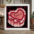 Heart Cake Shadow Box SVG for Cricut | 3D Layered SVG Paper Cut Light Box Template
