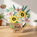 Teacher Appreciation Gift Pop-up SVG - 3D Layered Thank For Helping Me Grow Paper Craft Template for Cricut