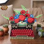 Floral Pop-up Typewriter SVG – 3D Layered Flower Typewriter Paper Craft Template for Cricut 1