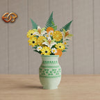 Floral Garden Pop-up Vase SVG – 3D Layered Flower Vase Paper Craft Template for Cricut 3