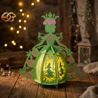 Floral Princess Paper Lantern SVG – 3D Fairy Tale Night Light Template 3