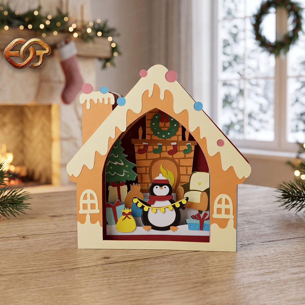 Combo 3 Christmas Pop-up SVG - 3D Layered Christmas Paper Craft Template for Cricut