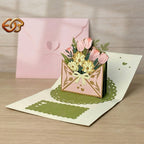 Flower Pop-up Card SVG – 3D Floral Greeting Card for Cricut 2