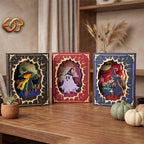 Combo 3 Halloween Pop-up Book SVG - 3D Layered Halloween Paper Craft Template for Cricut