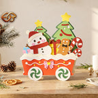 Train de Noël pop-up SVG - Modèle d'artisanat de Noël en papier 3D en couches pour Cricut
