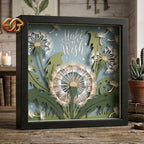 Dandelions Shadow Box SVG for Cricut | 3D Layered SVG Paper Cut Light Box Template