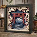 Torii Gate Shadow Box SVG for Cricut | 3D Layered SVG Paper Cut Light Box Template