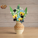 Floral Garden Pop-up Vase SVG – 3D Layered Flower Vase Paper Craft Template for Cricut 2