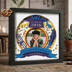 Graduation Shadow Box SVG for Cricut | 3D Layered SVG Paper Cut Light Template 1