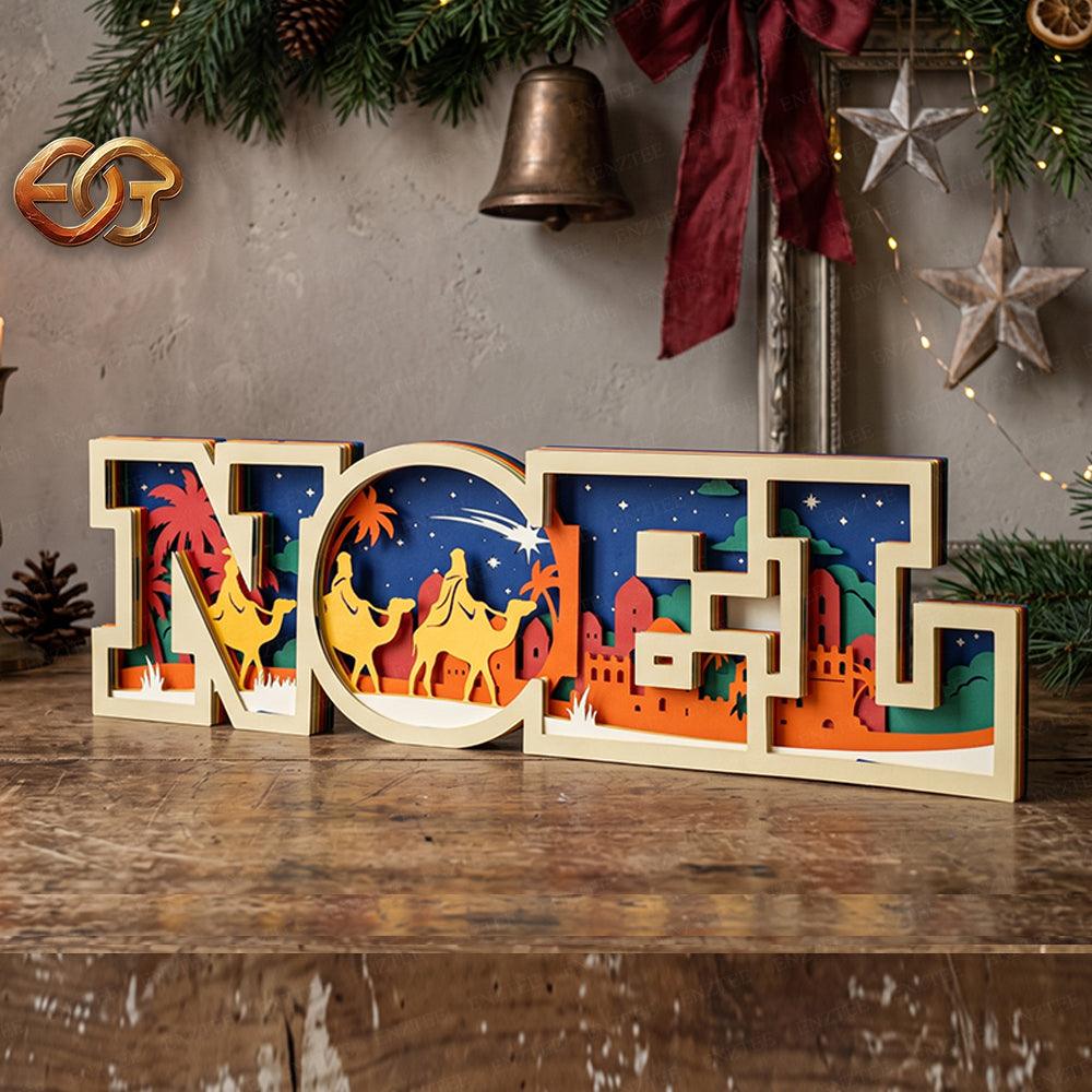 Noel 3D Layered SVG | Christmas Paper Cut File
