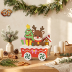 Christmas Train Pop-up SVG - 3D Layered Christmas Paper Craft Template for Cricut