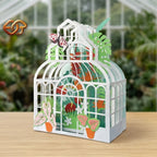 Greenhouse Garden Pop-Up Card SVG – 3D Tropical Plant Paper Craft Template 1