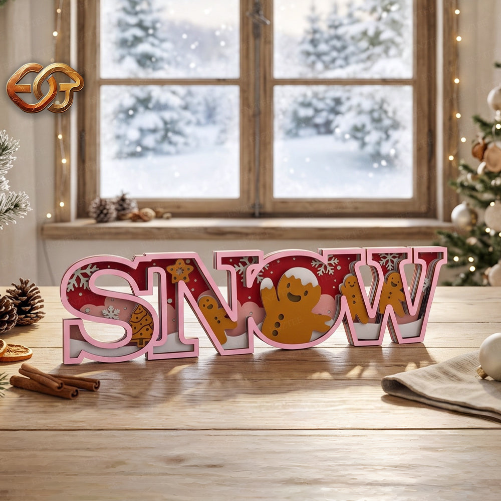 Snow 3D Layered SVG | Christmas Paper Cut File