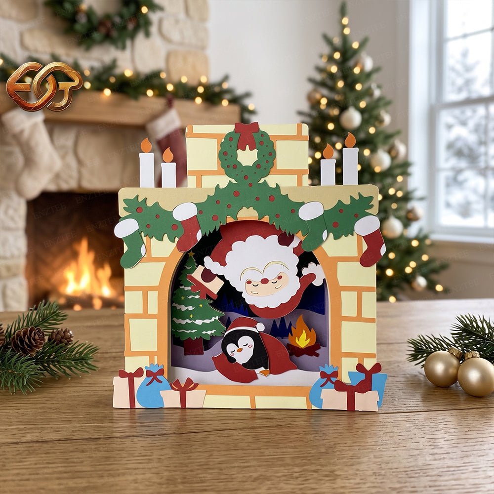 Combo 3 Christmas Pop-up SVG - 3D Layered Christmas Paper Craft Template for Cricut