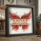 MOM Shadow Box SVG for Cricut | 3D Layered SVG Paper Cut Light Box Template