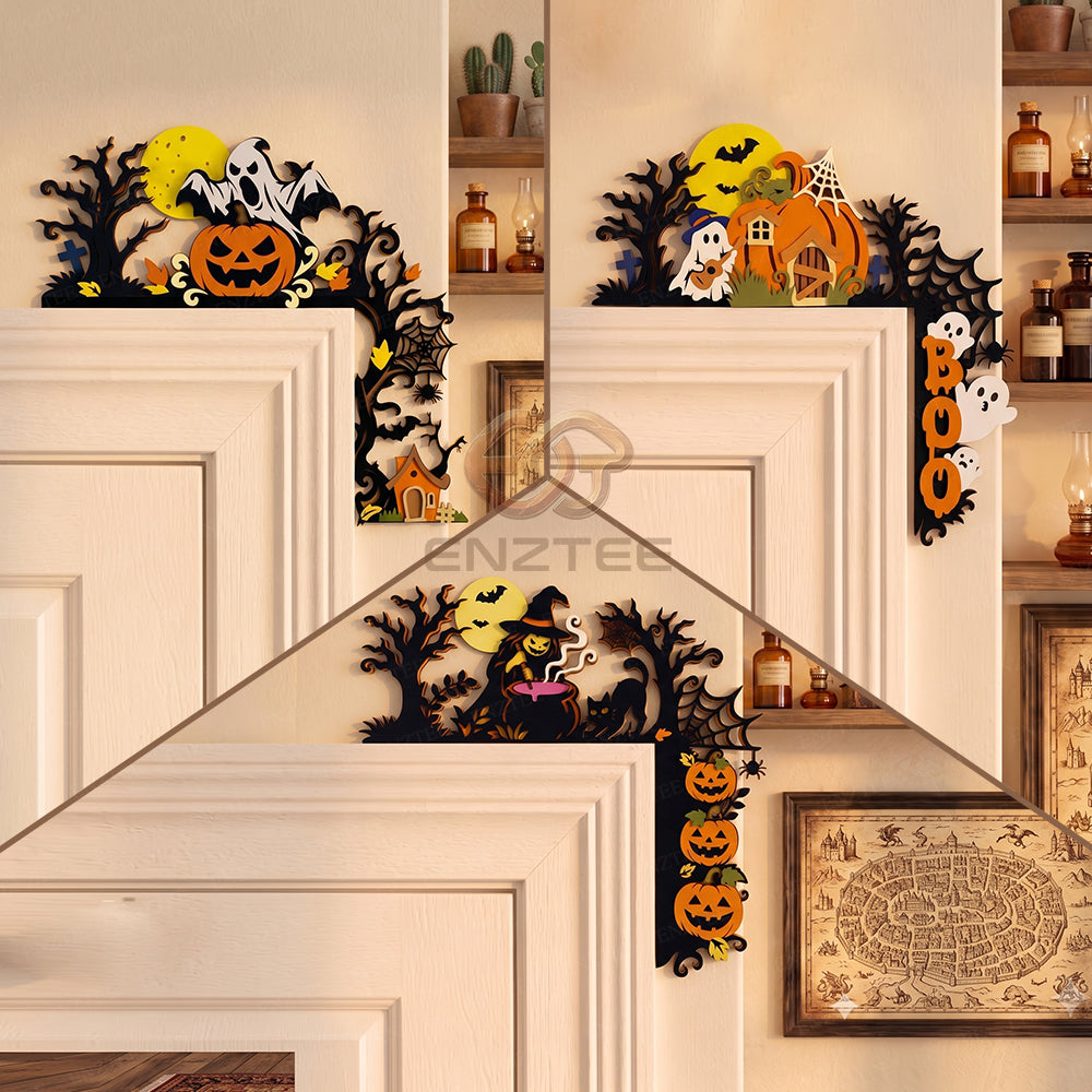 Combo 3 Halloween Door Toppers 3D Layered SVG | Halloween Paper Cut File