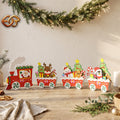 Train de Noël pop-up SVG - Modèle d'artisanat de Noël en papier 3D en couches pour Cricut