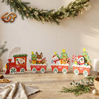 Train de Noël pop-up SVG - Modèle d'artisanat de Noël en papier 3D en couches pour Cricut