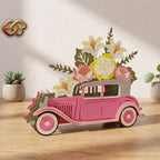 Flower Pop-up Car SVG – 3D Layered Flower Car Paper Craft Template for Cricut 1