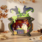 Halloween Boo Pop-up Claudron SVG - 3D Layered Halloween Paper Craft Template for Cricut 1