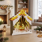 Xe trượt tuyết của ông già Noel SVG – Mẫu đồ thủ công giấy Giáng sinh xếp lớp 3D dành cho máy cắt Cricut 1