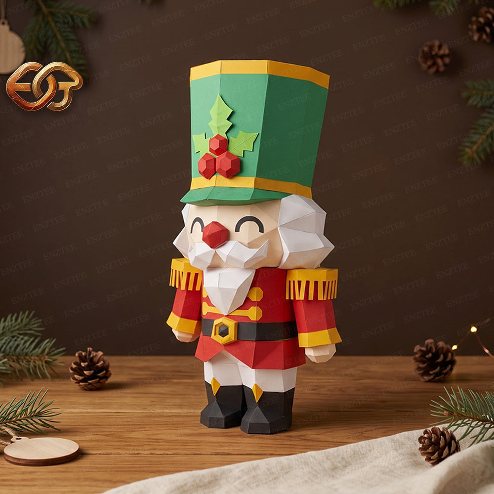 3D Nutcracker Papercraft SVG | DIY Low Poly Template