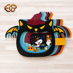 Spooky Cat Pop-up SVG - 3D Layered Halloween Paper Craft Template for Cricut 1