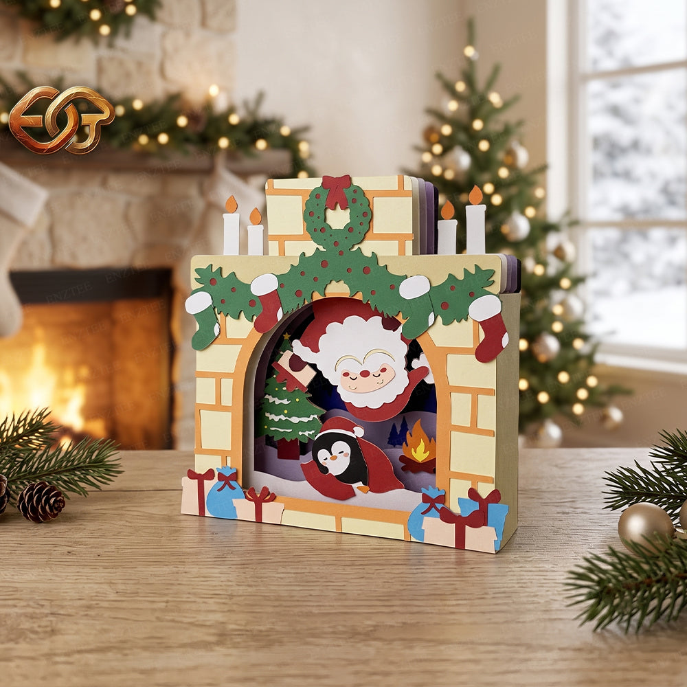 Combo 3 Christmas Pop-up SVG - 3D Layered Christmas Paper Craft Template for Cricut
