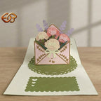 Flower Pop-up Card SVG – 3D Floral Greeting Card for Cricut 3