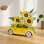 Combo 3 Flower Pop-up Car SVG – 3D Layered Flower Car Paper Craft Template for Cricut