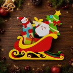 Combo 2 Sleigh Pop-up SVG - 3D Layered Halloween Paper Craft Template for Cricut