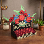 Floral Pop-up Typewriter SVG – 3D Layered Flower Typewriter Paper Craft Template for Cricut 1