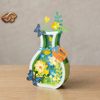Floral Garden Pop-up Jar SVG – 3D Layered Flower Jar Paper Craft Template for Cricut 2