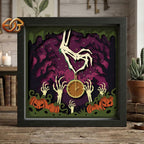 At the End of Time Shadow Box SVG for Cricut | 3D Layered SVG Paper Cut Light Box Template
